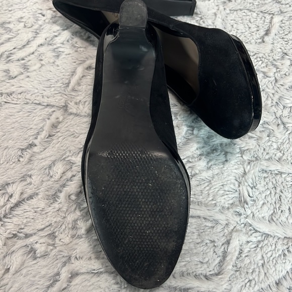 Franco Sarto Black Suede Pumps 8 1/2 - Picture 4 of 8